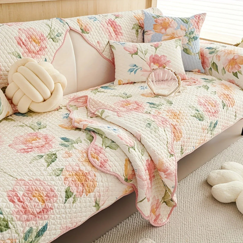 Floral Couch Cover – Dog Proof Linen Sofa Slipcover for Stylish Pet-Friendly Homes topspet