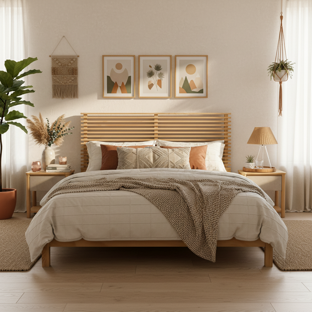 Premium Solid Wood King Size Bed Frame with Headboard Home Furnishers