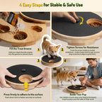 Dog Nail Scratch Board With Treat Box For Claw Care Interactive Nail File Toy For Stress-Free Grooming, Wooden, Adjustable Tension, Suitable For Dogs Of Multiple Sizes, Black