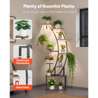 63 in Tall 9-Tier Indoor Plant Stand with Grow Lights