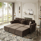 82.6" Upholstered Velvet Sofa with Nailhead Trim