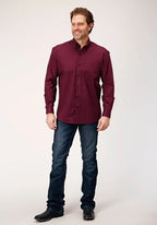 Roper 1847 Four Leaf Foulard (Red) - Men's Western Shirt