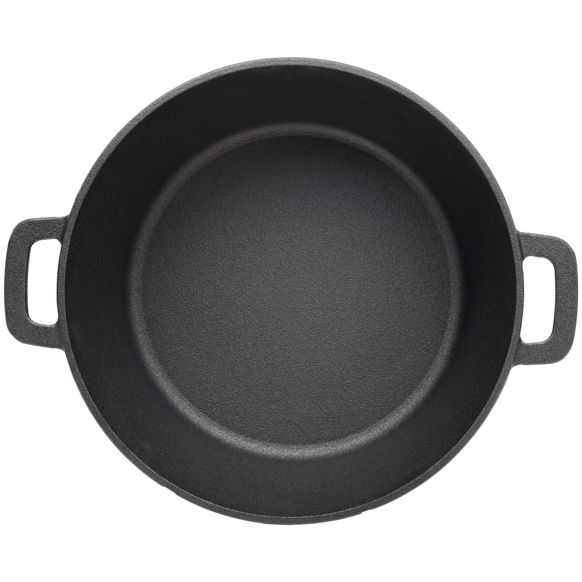 2 in 1 Pre-Seasoned Cast Iron Dutch Oven With Dual Handles, Outdoor Camping Deep Pot for Camping Fireplace Cooking BBQ Baking Campfire, 5 Quart.With 2pcs Silicone Handel Covers. Montret