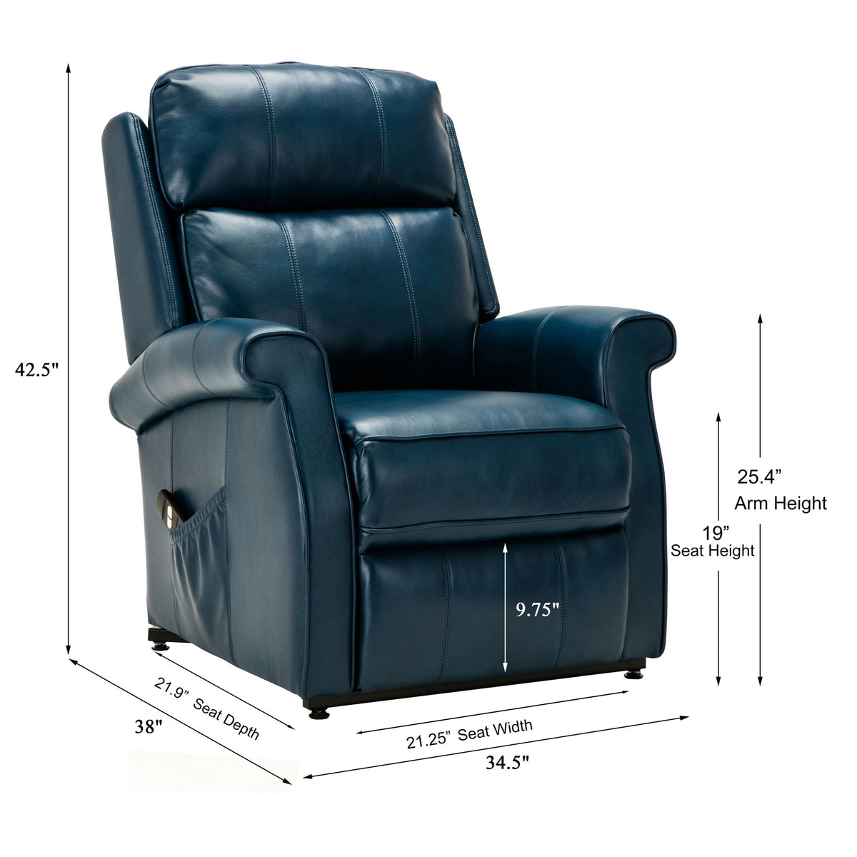 Electric Lift Chair with Recline Function - Blue, Red, or Dark Brown HouseOfZazla