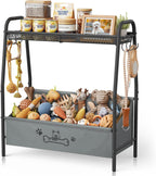 Dog Toy Storage Organizer with Shelf & 6 Hooks Wags & Whiskers Pet Supply