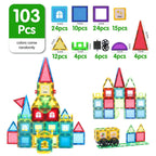 65cm Colorful Window Childrens Magnetic Building Toy  Educational Magnetic Blocks