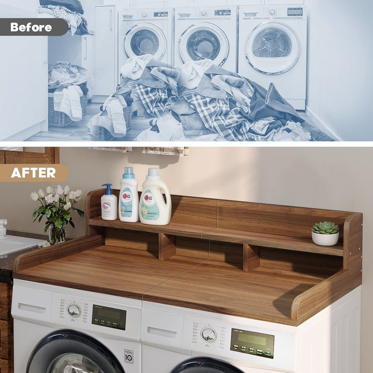 Washer Dryer Countertop with Non-Slip Pads HouseOfZazla