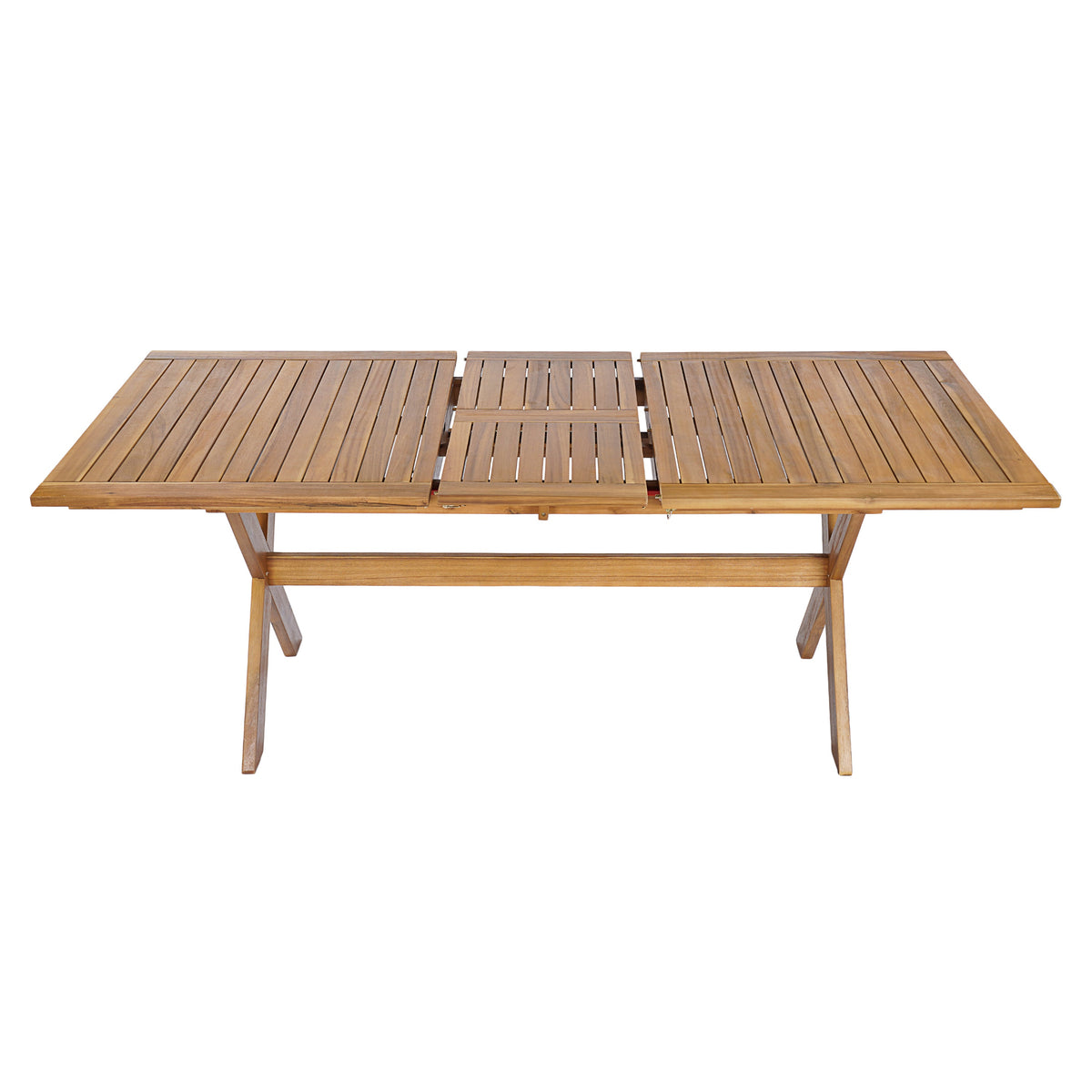 Acacia Wood Outdoor Dining Set 7-Piece with Large Table and 6 Chairs - Teak or Beige HouseOfZazla