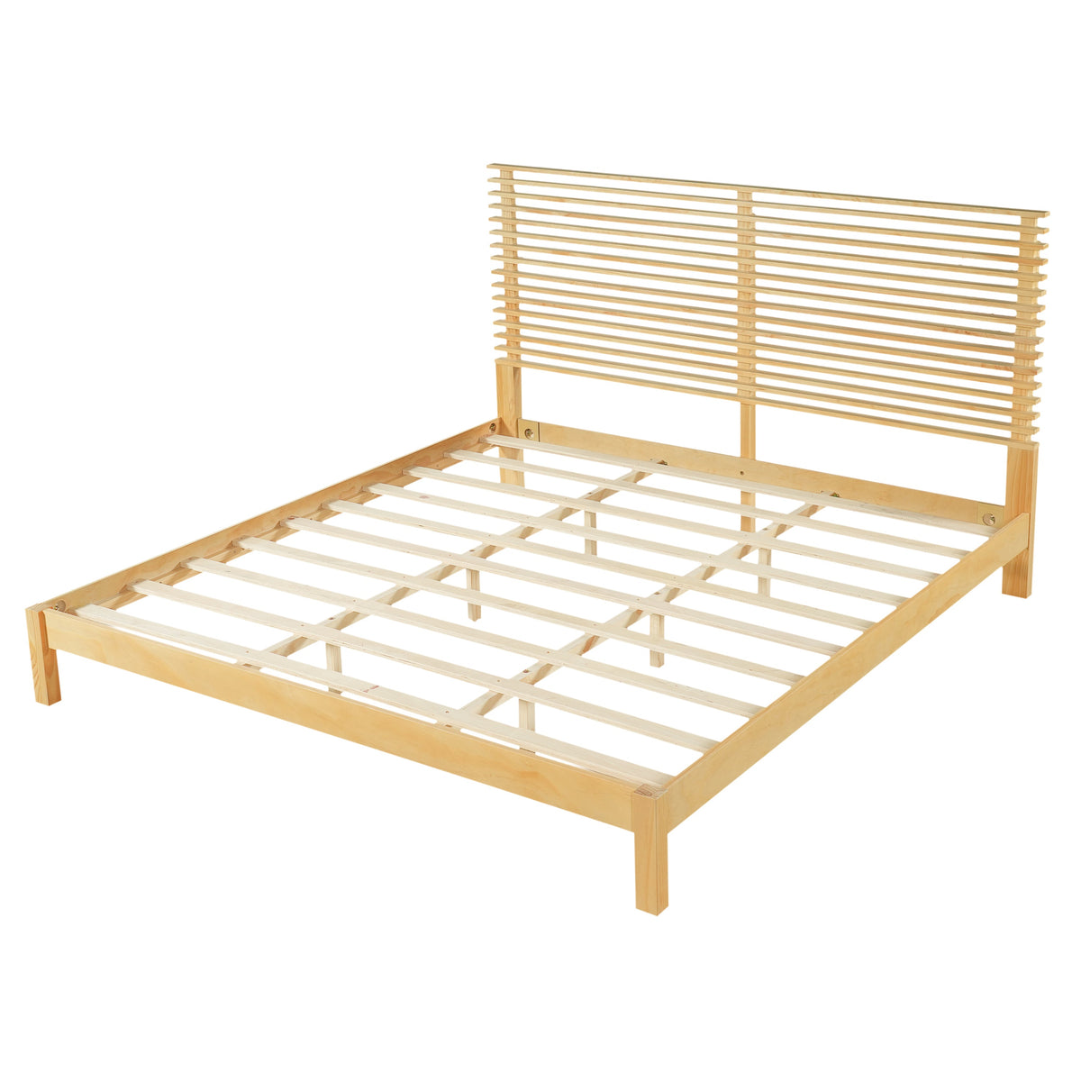Premium Solid Wood King Size Bed Frame with Headboard HouseOfZazla