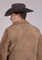 Stetson Novelty Solid Fleece Lined (Brown) - Men's Suede Jacket
