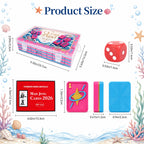 160PCS Floating American Mahjong Set Ocean Theme, Acrylic Mahjong Tiles With Storage Box, Dice And Rule Cards For Pool Party Travel Game Night