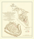 Vintage Logan's Cross Roads Battlefield Map 1877