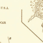 Vintage Logan's Cross Roads Battlefield Map 1877