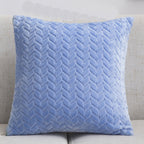 Flannel Solid Color Throw Pillow Sofa Cover Cushion Cover Nordic Style Simple Style