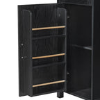 K&K 53.2" Farmhouse Fridge Cabinet