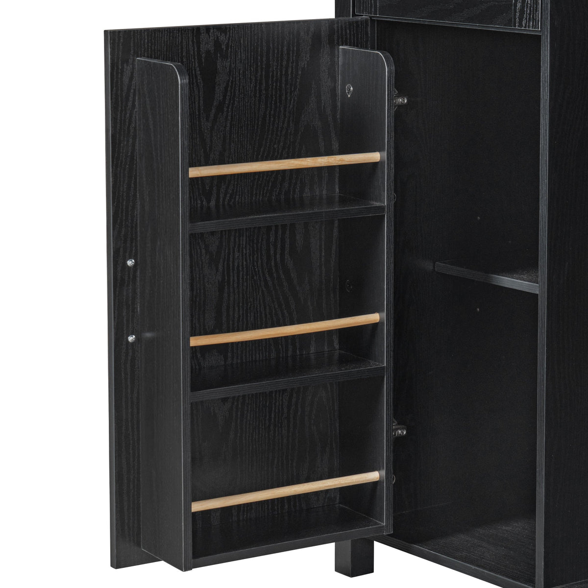 K&K 53.2" Farmhouse Fridge Cabinet with Power Outlet HouseOfZazla