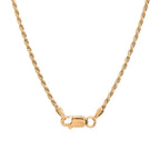 18K Gold Over Sterling Silver 925 Rope Chain Necklace