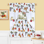 Ambrosia Embellished Tier and Swag Set for Complete Window Elegance - 58x24