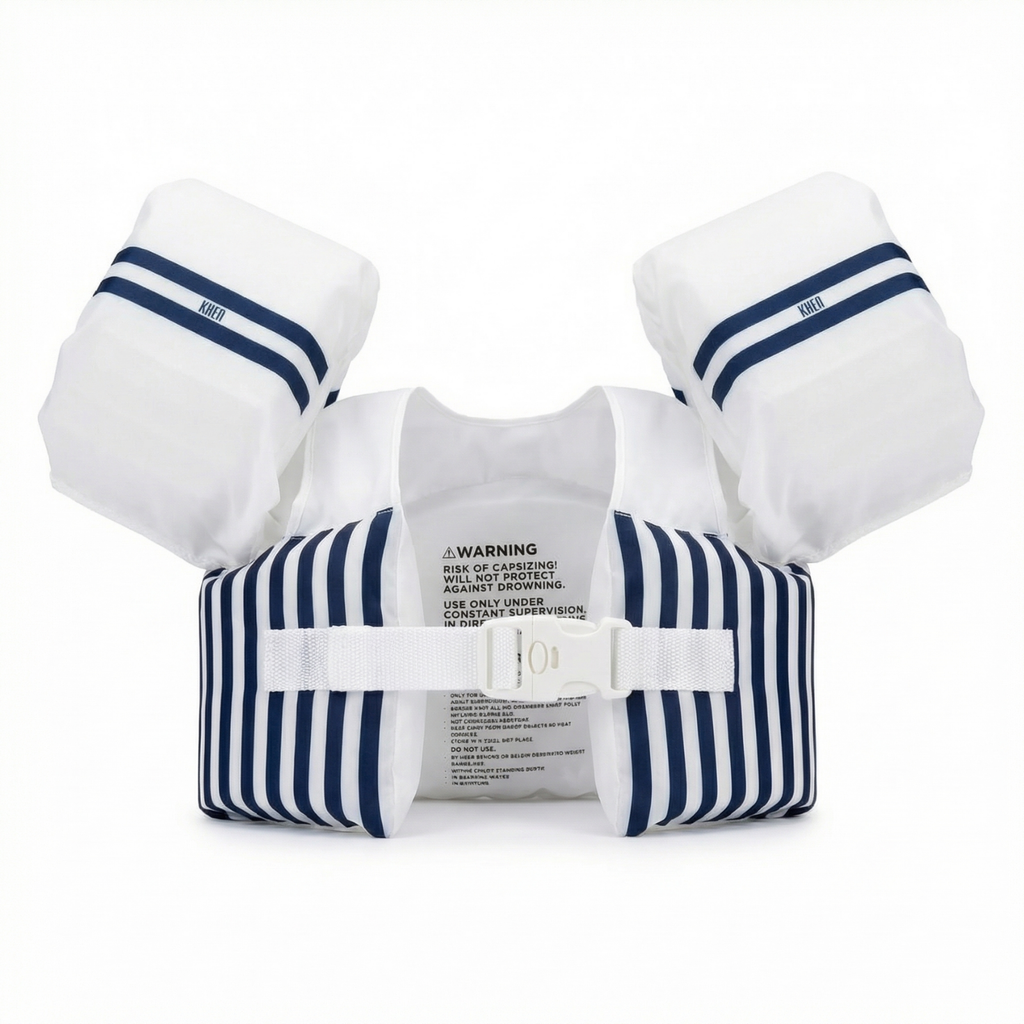 Floating Jackets with Sleeves for Pool or Beach | 1-3 Years | White & Blue