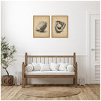 Vintage Football & Baseball 2 Piece Framed Canvas Wall Art Set by The Creative Bunch Studio