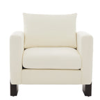 Modern Accent Chair Stylish Club Chair Armchair with Rubberwood Legs for Living Room, Bedroom, or Office