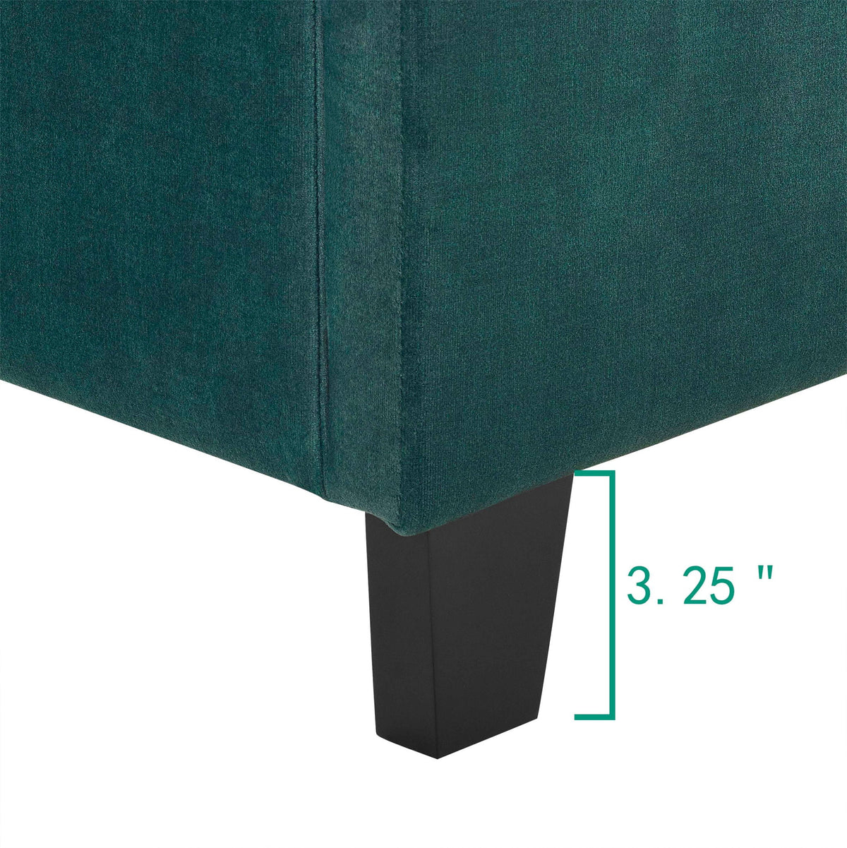 Tufted Upholstered Headboard Platform Bed with Padded Headboard - Queen, Beige or Dark Green HouseOfZazla