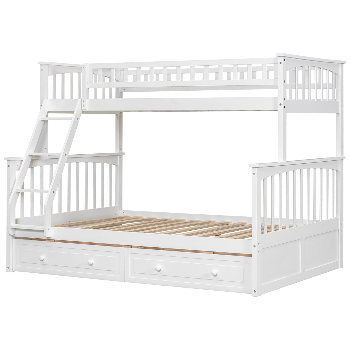 Convertible Storage Bunk Bed with Drawers - Twin Over Full HouseOfZazla