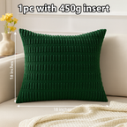 18"x18" tufted dot corduroy throw pillow 16 colors soft 3d dotted texture  450g insert included