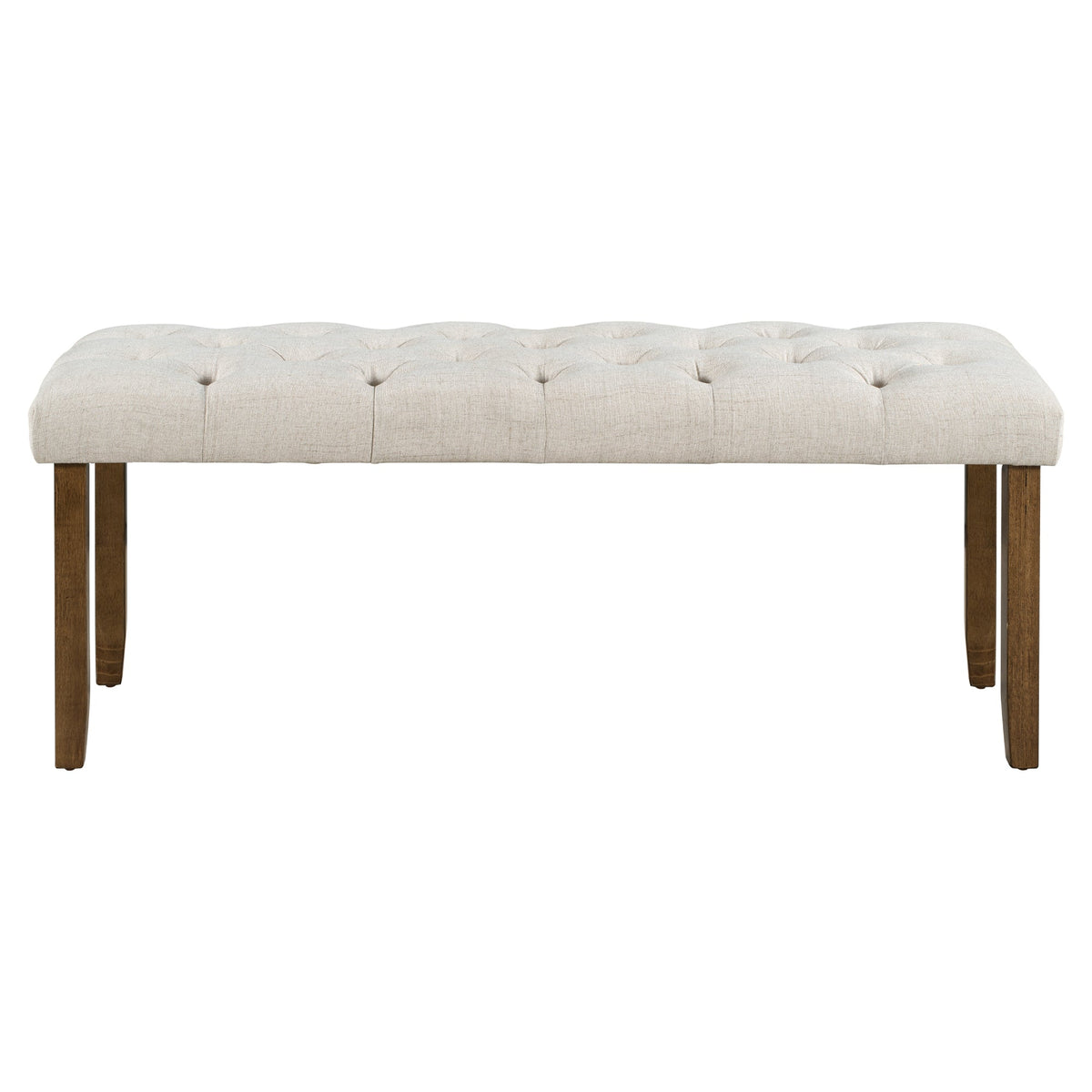 Farmhouse Dining Table Set with Upholstered Chairs and Bench - Beige HouseOfZazla