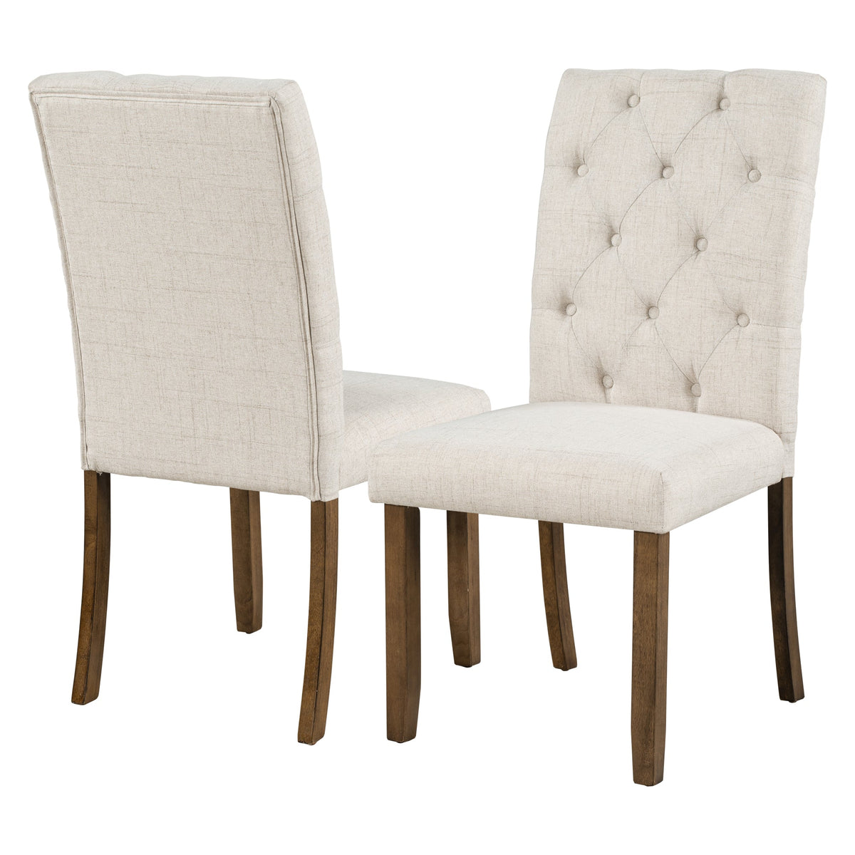 Farmhouse Dining Table Set with Upholstered Chairs and Bench - Beige HouseOfZazla