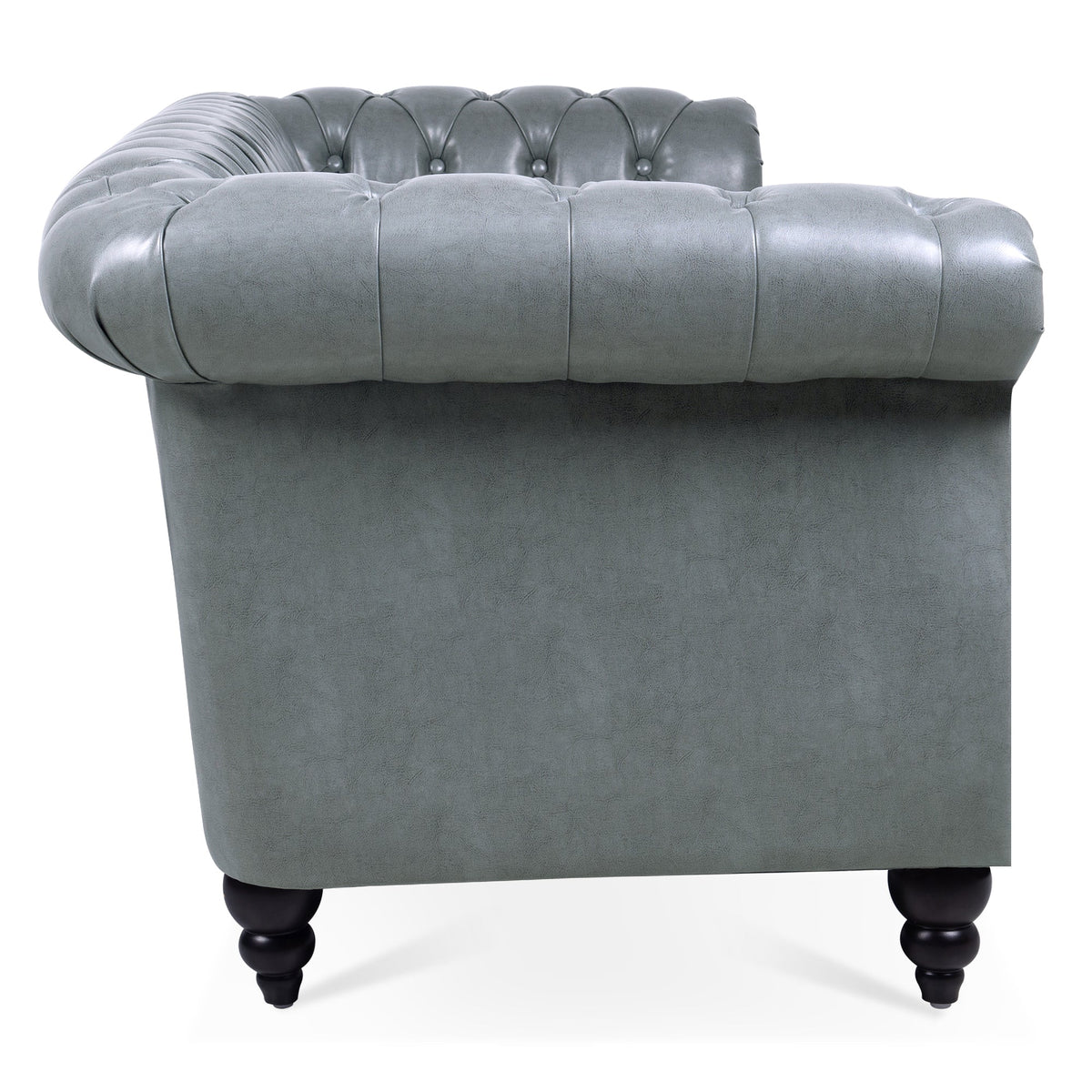 Rolled Arm Chesterfield 3 Seater Sofa with Pocket Spring Support - PU HouseOfZazla