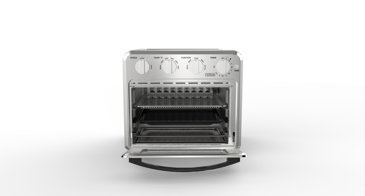 16QT Air Fryer Toaster Oven Combo with Multi-Function Presets - Stainless Steel HouseOfZazla