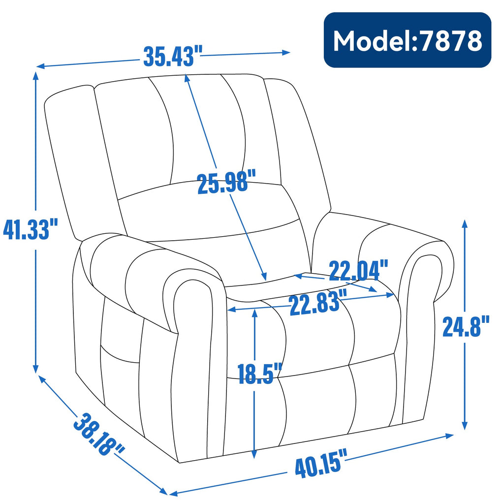 Power Lift Recliner Chair With Heat & Massage Features