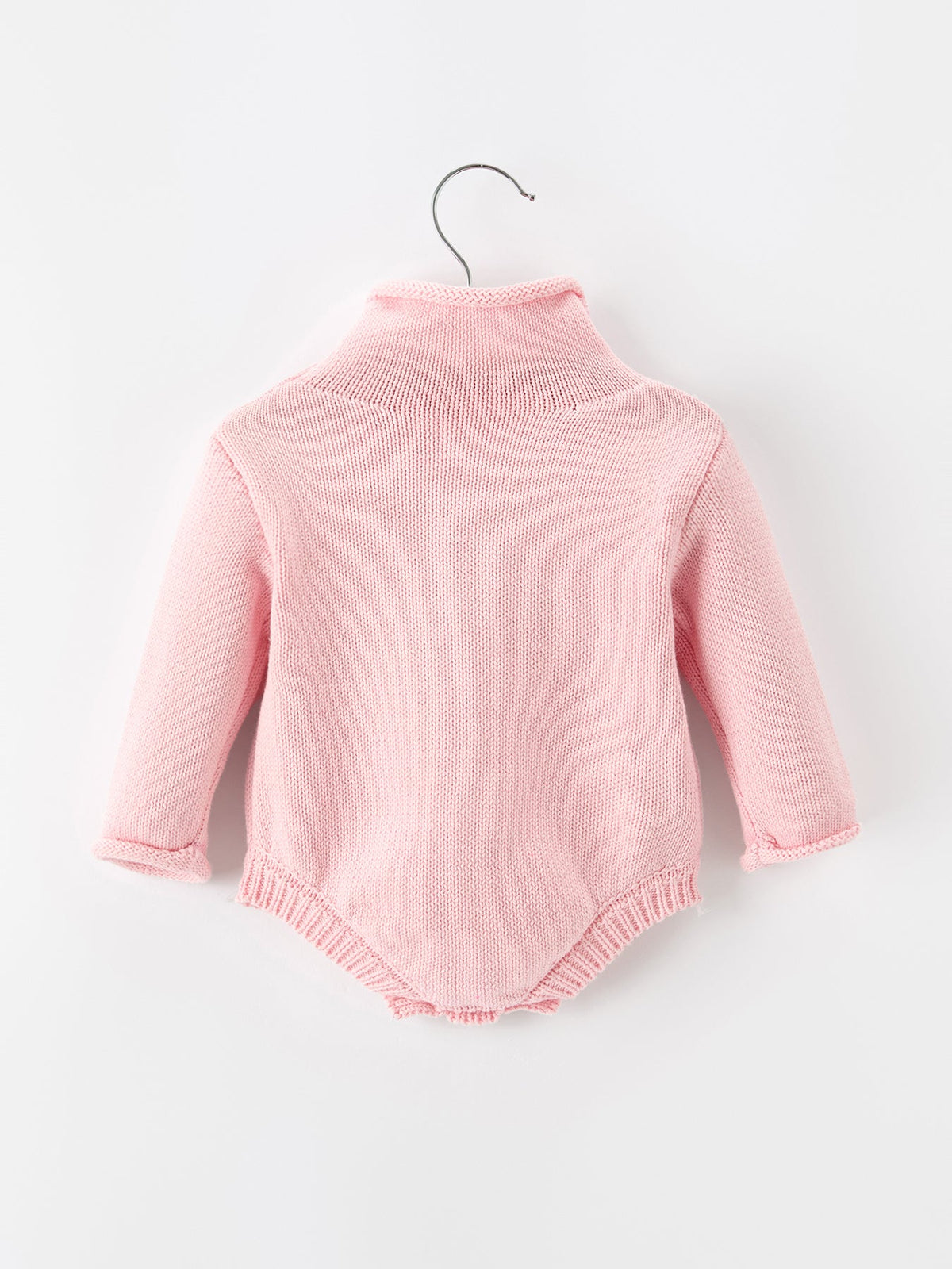 Christmas Candy Cane Bow Knit Baby Girls Romper Rylee Faith Designs