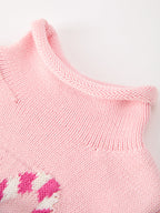 Christmas Candy Cane Bow Knit Baby Girls Romper Rylee Faith Designs