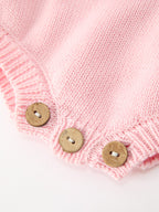 Christmas Candy Cane Bow Knit Baby Girls Romper Rylee Faith Designs