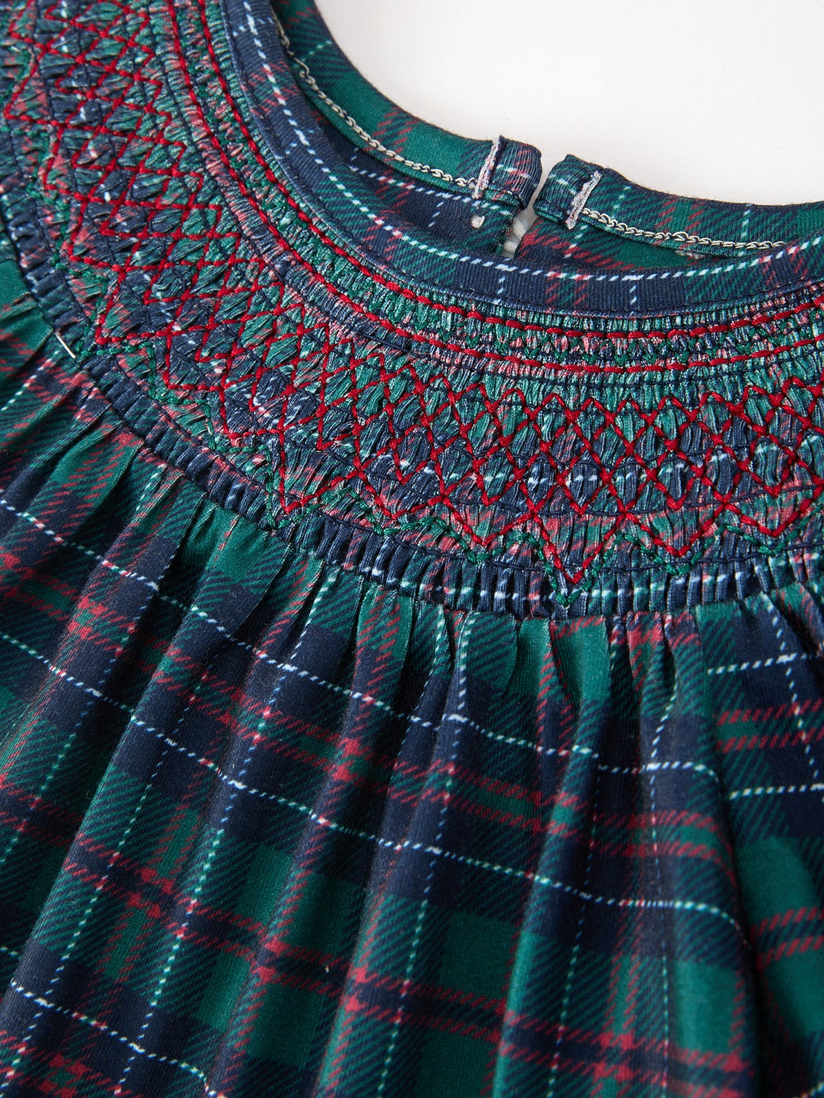 Christmas Girls Plaid Smocked Dres Puff Sleeves Rylee Faith Designs