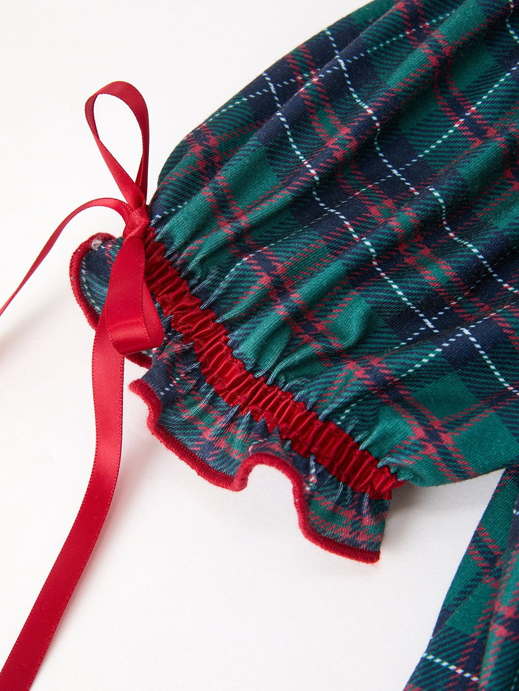 Christmas Girls Plaid Smocked Dres Puff Sleeves Rylee Faith Designs
