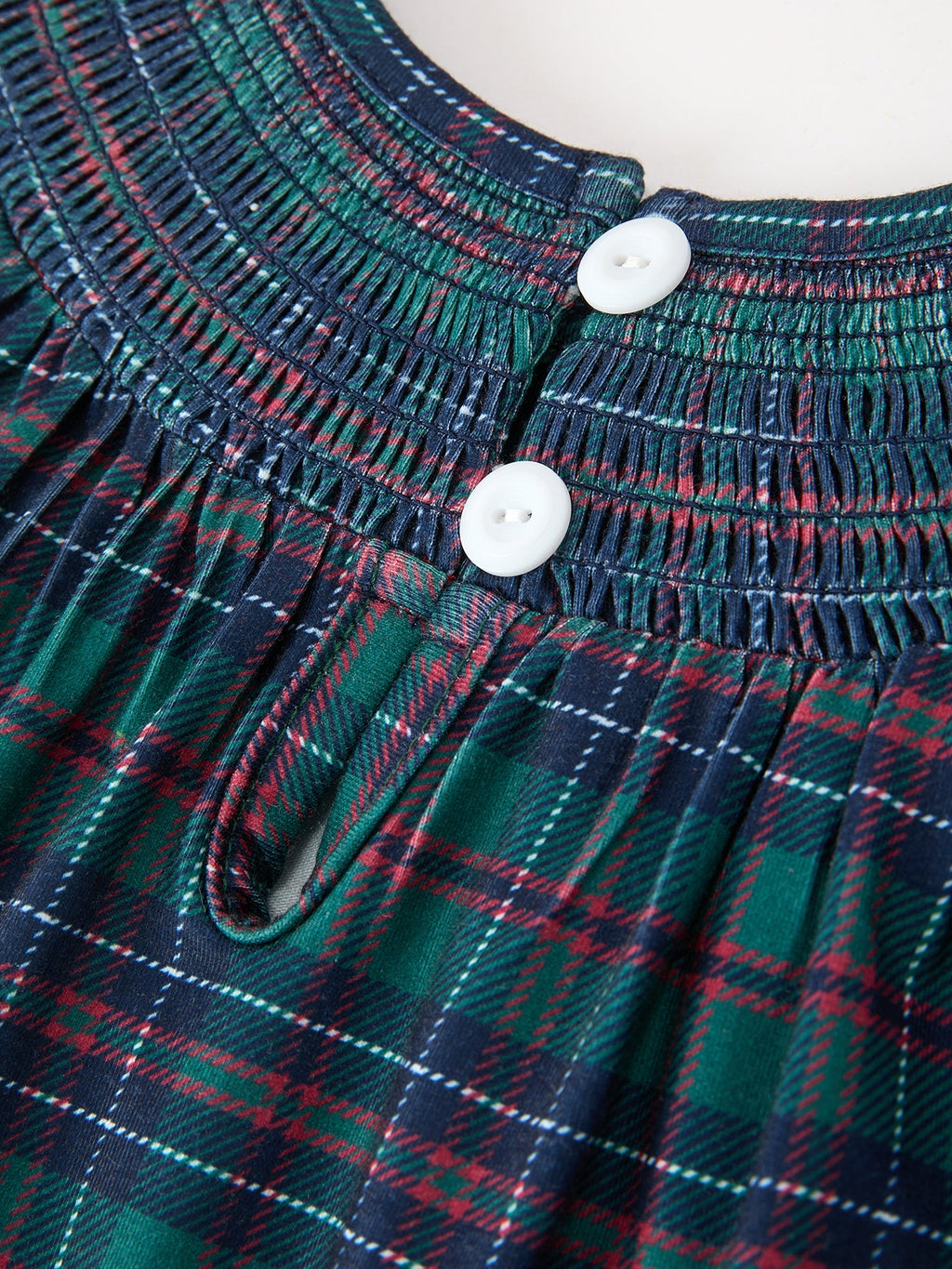 Christmas Girls Plaid Smocked Dres Puff Sleeves Rylee Faith Designs