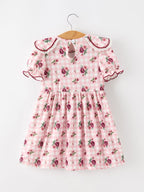 Fall Toddler Girls Vintage Smocked Floral Dress Rylee Faith Designs