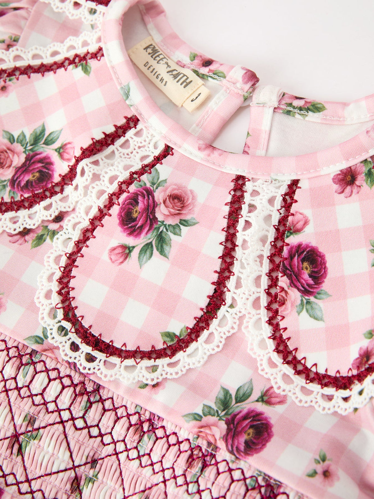 Fall Toddler Girls Vintage Smocked Floral Dress Rylee Faith Designs