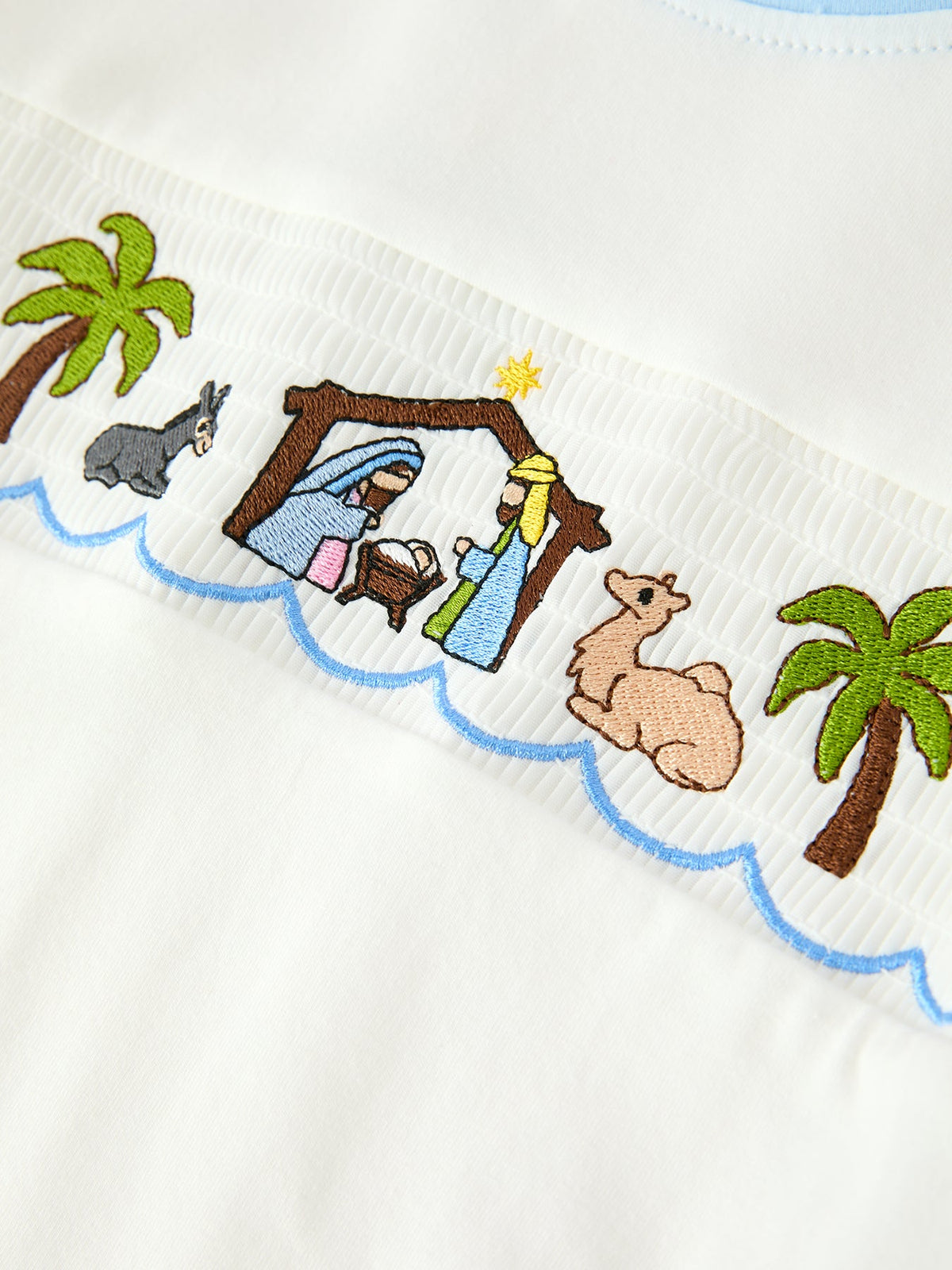 Christmas Nativity Embroidered Boys Long Sleeve Top And Pants Set Rylee Faith Designs
