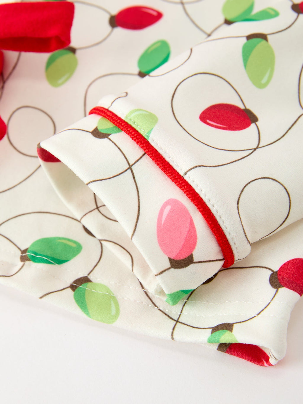 Christmas Lights Print Bow Tie Pajamas Set Rylee Faith Designs