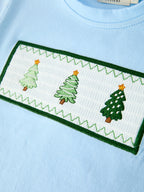 Christmas Boys Christmas Tree Embroidered Long Sleeve Top & Pants Set Rylee Faith Designs