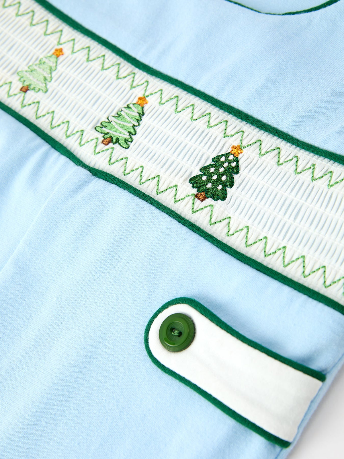 Christmas Boys Blue Christmas Tree Embroidered JonJon Rylee Faith Designs