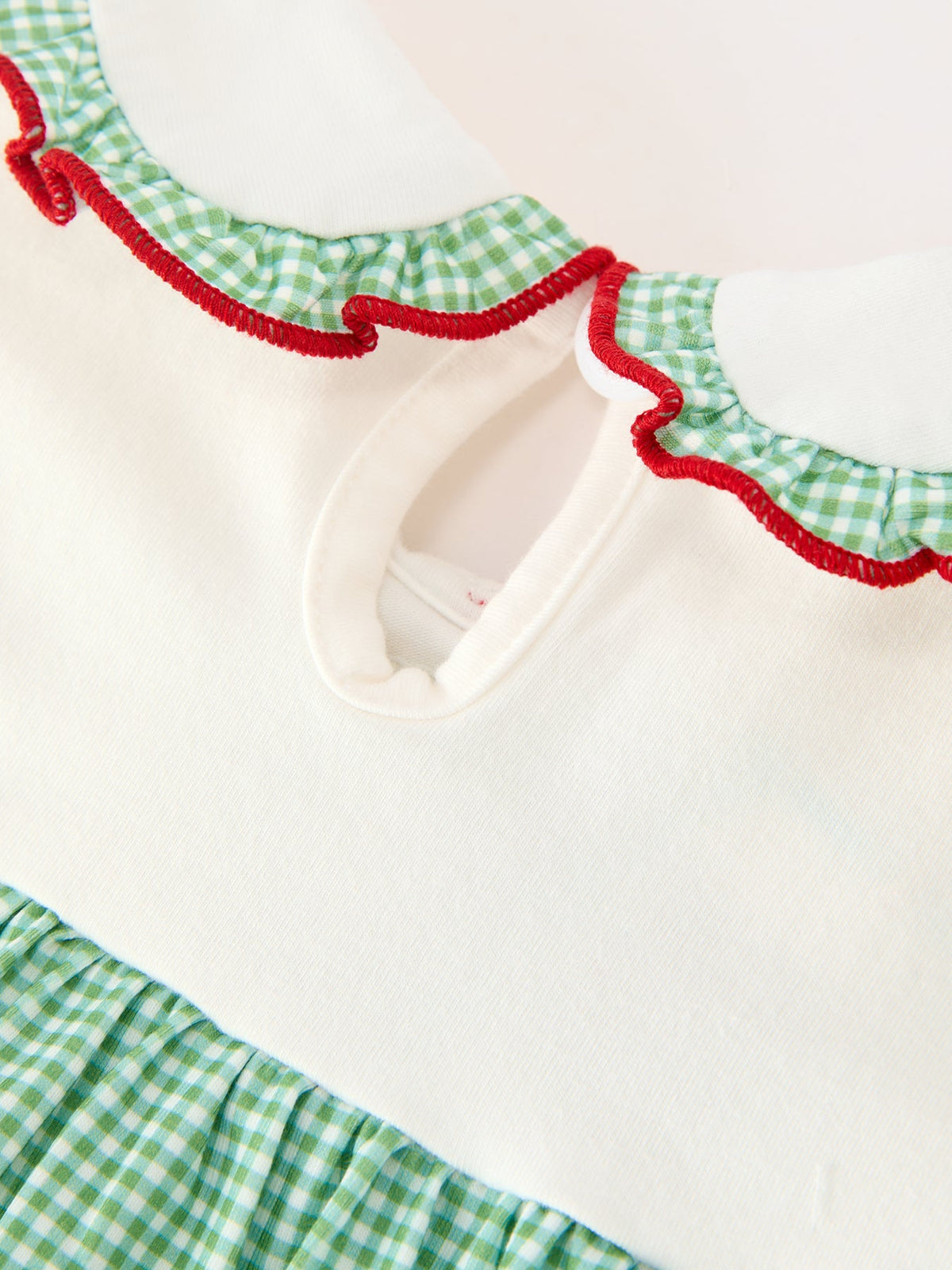 Girls Christmas Green Plaid Embroidered Long Sleeve Dress Rylee Faith Designs