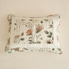 DaDalogy Enchanted Meadow Bed in a bag Set - Victoria Garden Delicate Floral Symphony in Beige, Rose, and Soft Green, Luxuriously Soft Quilted Set