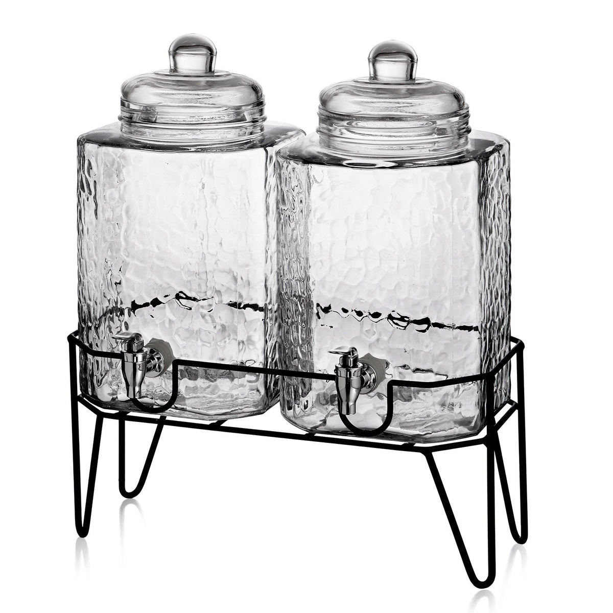 Hamburg (Set of 2) Beverage Dispensers with Stand 1.5 Gal Each