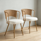 Wicker Dining Chairs - 2-Piece Set