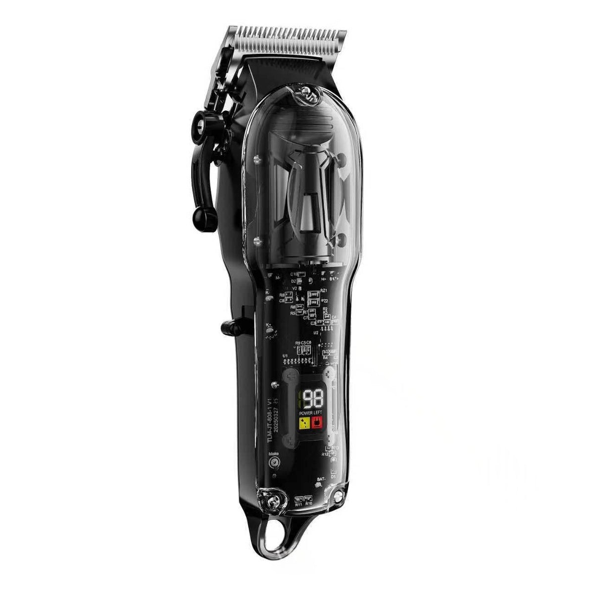 High-Power Pet Clipper With Transparent Shell & Digital Display